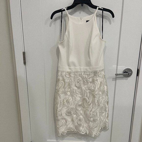 Vince Camuto White Sequin Bodycon Dress - Picture 2 of 3